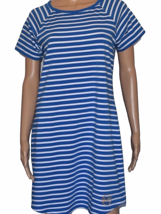 Michael Kors Dresses & Skirts - Michael Kors Blue and White Striped Dress Sz M